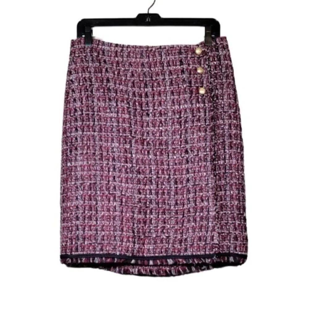 TalbotsโTexturedโPlaidโPencilย SkirtโSzโ14P